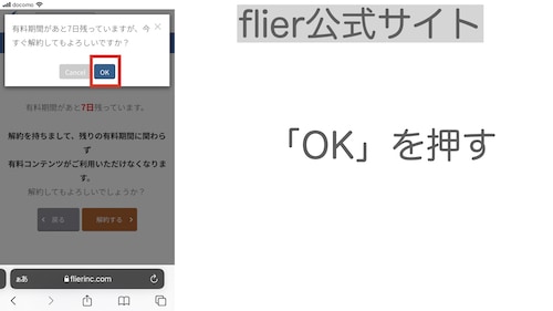 flier解約手順5